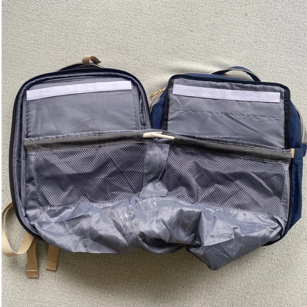 Land Backpack Unisex Large Navy Blue Traveling Share Diaper Bag Canvas Multi